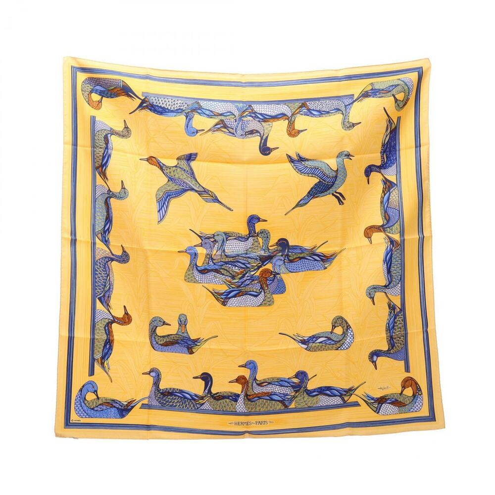 HERMES Blue Silk Scarf